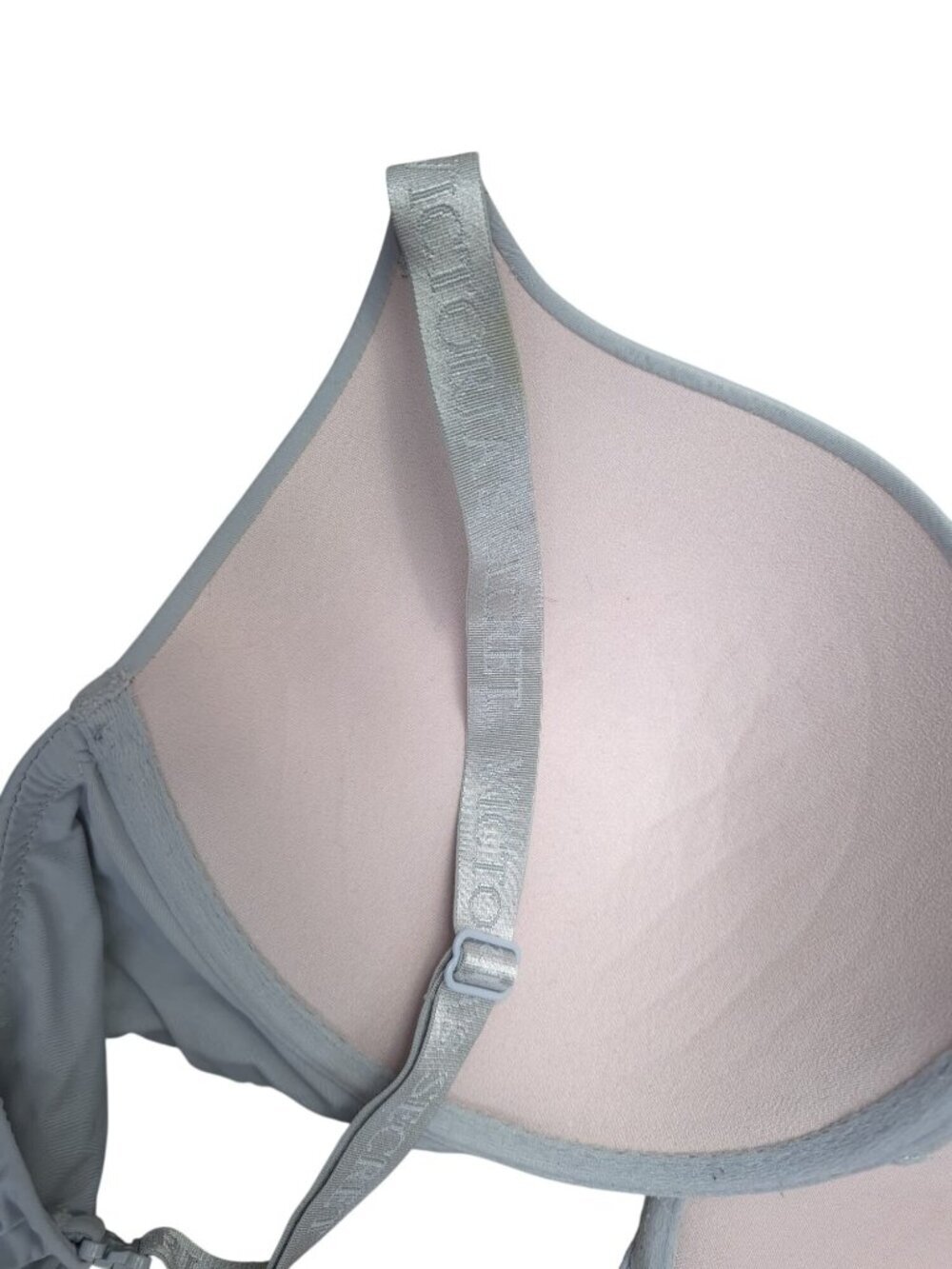 Victoria's Secret Push-Up Bra 34DD Light Gray T-Shirt Adjustable Straps - Picture 5 of 5